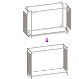  Stalak za drva 90x28x65 cm hladno valjani čelik | shoptok.hr