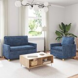  Set sofe 2 pcs Plava Poliester | shoptok.hr