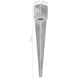  Talne konice 2 kosa srebrne 10x10x76 cm pocinkano jeklo, (5000152471) | Shoptok.si