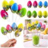  Easter Eggs on a Wire Pick Bunny with a Basket Decoration 6pcs Cene