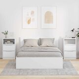  Noćni ormarići 2 pcs Bijelo 40 x 30 x 467 cm Konstruirano drvo | Eponuda.com