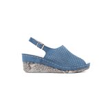 GOODIN Blue suede wedge sandals | shoptok.hr