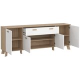 Tvilum Bijela/u prirodnoj boji komoda u dekoru hrasta 196x73x39 cm Ikast – | shoptok.hr