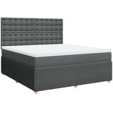 vidaXL Box spring postelja z vzmetnico temno siva 180x200 cm blago | Shoptok.si
