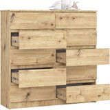 AKORD Komoda, 10 Predalov, Hrast Artisan, (5000332257) | Shoptok.si