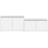 TV ormarić bijeli 146,5 x 35 x 50 cm od konstruiranog drva | shoptok.hr