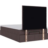 vidaXL Otomanski posteljni okvir z vzmetnico rjav 120x190 cm blago, (21609440) | Shoptok.si