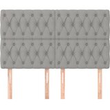  Uzglavlje svijetlosivo 144x7x118/128 cm tkanina | shoptok.hr