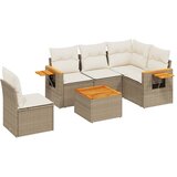  6-dijelni set vrtnih sofa s jastucima bež od poliratana | shoptok.hr