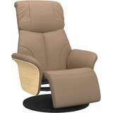 Naslonjač od umjetne kože s osloncem za noge boja cappuccina | shoptok.hr