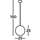 XXXL VISEČA SVETILKA Endor 25/150 cm E27 | Shoptok.si