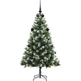 vidaXL Umetna zložljiva božična jelka s snežno oblogo 150 cm | Shoptok.si