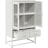 vidaXL Visoka omara bela 68x39x111,5 cm jeklo | Shoptok.si