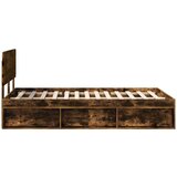  Konstrukcija postelje z vzglavjem Dimljeni oreh 120 x 200 cm, (5000103043) | Shoptok.si