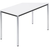  pravokotna miza, kromirana okrogla cev, šxg 1200 x 600 mm, bela | Shoptok.si