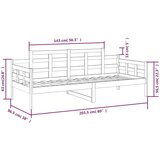  Dnevni ležaj bijeli od masivne borovine 90 x 200 cm | shoptok.hr