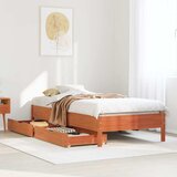 Maison Chic Posteljni okvir - Enojna postelja - Postelja za odrasle brez vzmetnice voščeno rjav 75x190 cm borovina-J13497, (21761606) | Shoptok.si