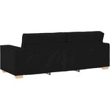vidaXL Trosjed Kauč Crni 180 cm Tkanina | shoptok.hr