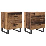  Noćni ormar s ladicama 2 pcs Staro drvo 40 x 35 x 47.5 cm | shoptok.hr