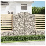 vidaXL Lučne gabionske košare 7 kom 200x50x220/240cm pocinčano željezo Cijene