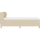 Box Spring Krevet s Madracem - Krem - 80x200 cm - Tkanina | shoptok.hr