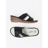 Shelvt Black wedge flip-flops with cutouts | Shoptok.si