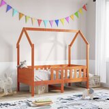 Maison Chic Otroška postelja - Otroški ležaj - Otroški posteljni okvir voščeno rjav 80x160 cm trdna borovina, (21698400) | Shoptok.si