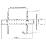 Equip 650332 stenski nosilec, 37 "-70", 40 kg, nagibni, črn | Shoptok.si