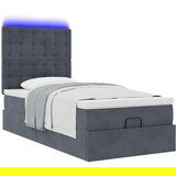 vidaXL Okvir kreveta s madracima tamnosivi 80x200cm baršunasti | shoptok.hr