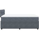 Box spring krevet s madracem tamnosivi 120 x 200 cm baršunasti | shoptok.hr
