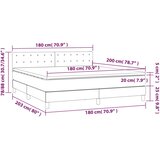 Krevet s oprugama i madracem ružičasti 180x200 cm baršunasti | shoptok.hr