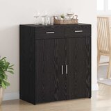 Ormarić za pohranu s ladicama Crni hrast 80 x 42.5 x 93.5 cm | shoptok.hr