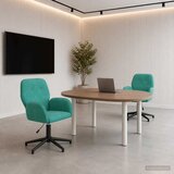  Okretne radne stolice 2 kom. 54 x 55 x 90 cm Tirkizna Baršun | shoptok.hr