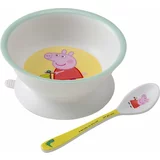 Petit Jour Peppa Pig - skodelica za hranjenje s priseskom in žlica