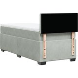 Box spring krevet s madracem svjetlosivi 90x190 cm baršunasti | shoptok.hr
