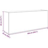 vidaXL Kopalniška stenska omarica betonsko siv 100x25x40 cm inž. les | Shoptok.si