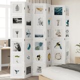 vidaXL Paravan 6-delni bel trden les pavlovnije | Shoptok.si