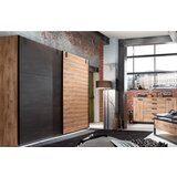 MID.YOU omara z drsnimi vrati, barve grafita, barve hrasta | Shoptok.si