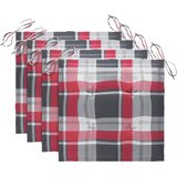  Vrtne stolice s jastucima 4 kom od masivne tikovine Smeđa | shoptok.hr