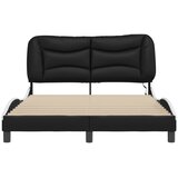  Okvir kreveta s LED-om bez madraca Hvar crno-bijeli 140 x 190 cm | shoptok.hr