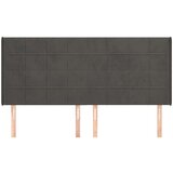 Vzglavje z ušesi temno sivo 183x16x118/128 cm žamet, (20792797) | Shoptok.si