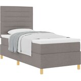  Postelja z vzmetnico z vzglavjem Taupe 80 x 200 cm blago, (5000127735) | Shoptok.si