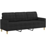  Sedežna garnitura z blazinami 3-delna črno blago, (20924091) | Shoptok.si