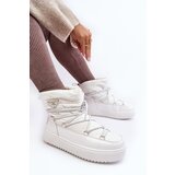 Boto Women's Snow Boots with Platform and Lace-up White Fleure | Shoptok.si