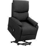  Stol s funkcijo vstajanja temno sivo blago, (20701405) | Shoptok.si