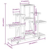  Stalak za cvijeće s kotačima 110x25x101 cm od masivne jelovine | Eponuda.ba
