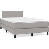  Krevet s oprugama i madrac svjetlosivi 120 x 200cm od tkanine | shoptok.hr