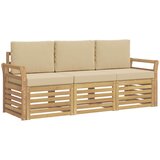  Setovi sofa 3 kom. Bijela i bež Poliester | shoptok.hr