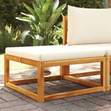 vidaXL Vrtni stolček za noge z blazino 65x65x29 cm trden akacijev les | Shoptok.si