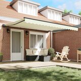 vidaXL Retraktilna tenda krema 400x300 cm blago - - Krem - 33.94 - 400x300 cm - 2025- | Shoptok.si